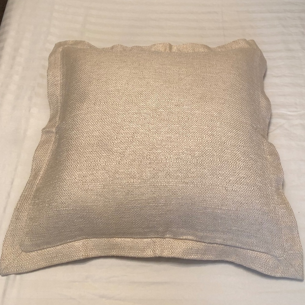 Designer Euro Shams, Custom made, Neutral Kravet Fabric 24" Sq. (Set of) 2 NEW!!